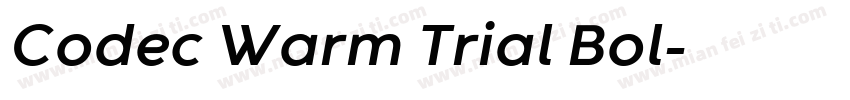 Codec Warm Trial Bol字体转换